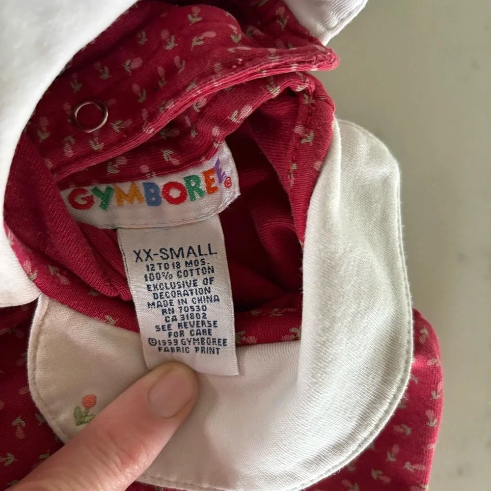 Vintage Gymboree Floral One Piece‎ Jumper Size 12-18 mo